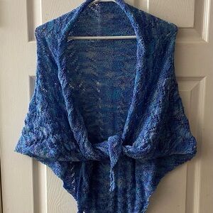 Hand Knitted Summer Triangle Shawl